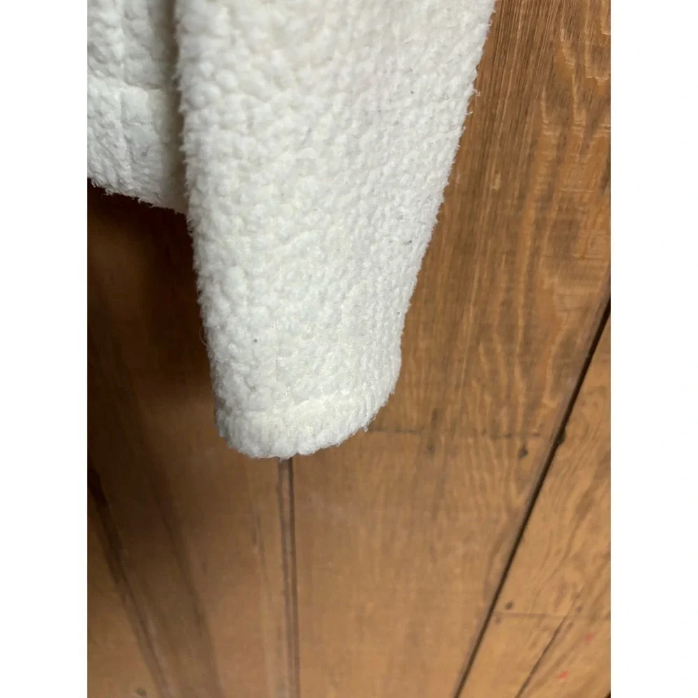 JCrew comfy cozy plush Sherpa 1/4 zip popover with 2‎ pockets size S